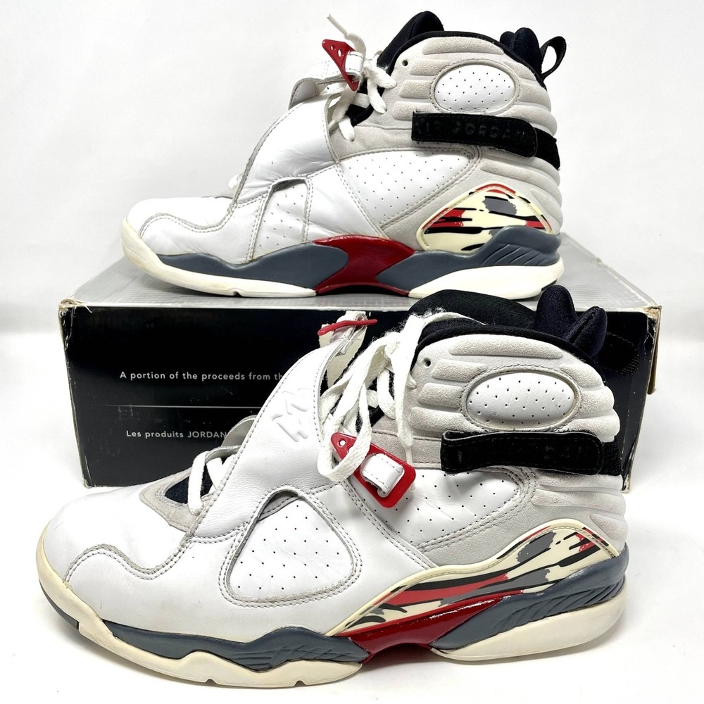 Nike Air Jordan 8 Retro Bugs‎ Bunny Men 11 White Vintage Shoes 2002 305381 101